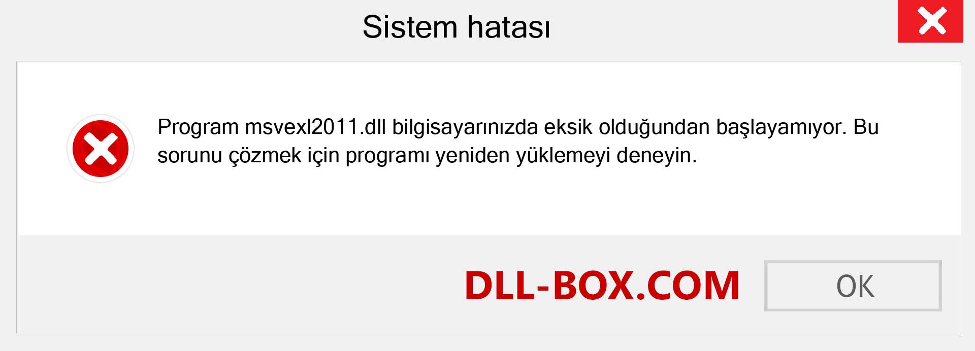 msvexl2011.dll dosyası eksik mi? Windows 7, 8, 10 için İndirin - Windows'ta msvexl2011 dll Eksik Hatasını Düzeltin, fotoğraflar, resimler